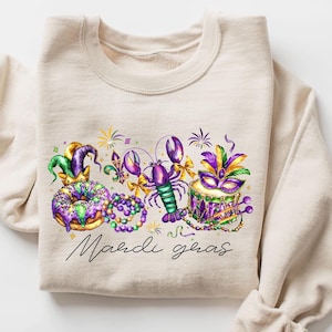 Sweat-shirt Mardi Gras, sweat-shirt carnaval de Mardi Gras, cadeau mardi gras, sweat à capuche Mardi Beads Louisiana Festival, pull La Nouvelle-Orléans