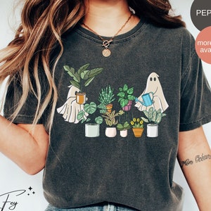 Cute Ghost Shirt, Halloween Plant Shirt, Halloween Mom Shirt, Ghost T-Shirt, Plant Lover Gift, Funny Halloween