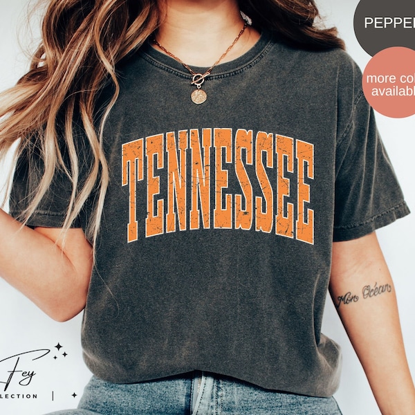 Comfort Colors Tennessee T-Shirts, Vintage Tennessee Shirt, Tennessee Travel Gift, Tennessee Game Day, Retro Style Shirt