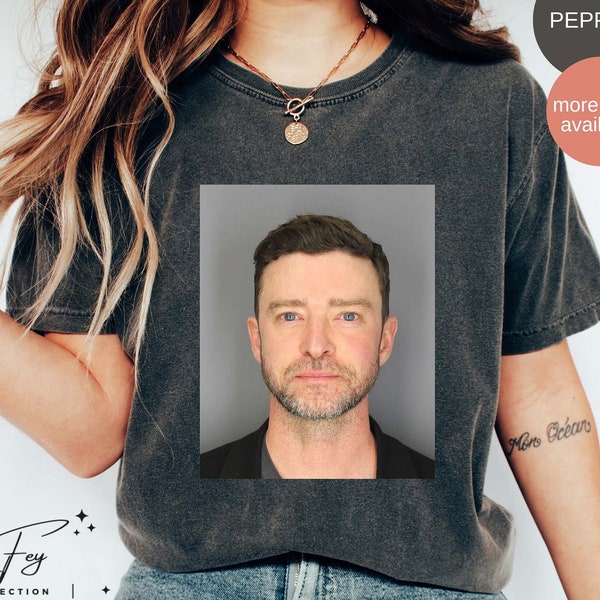 Justin Timberlake Mugshot Tee Etsy