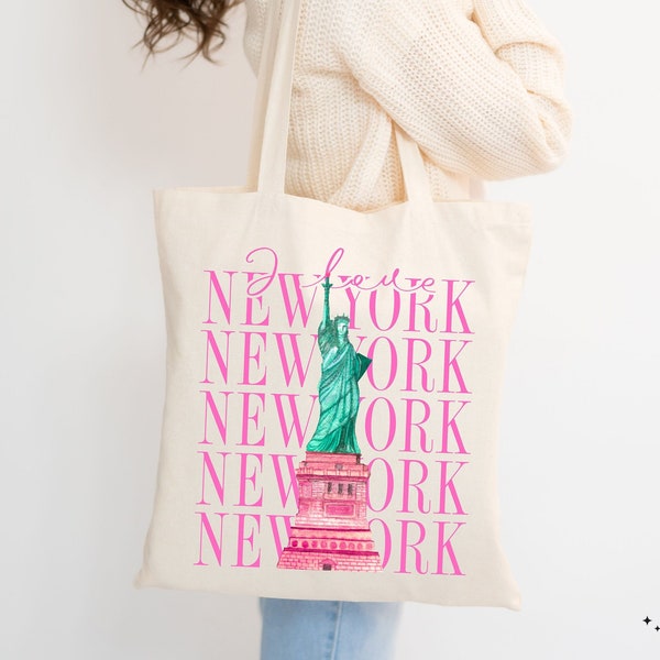 New York Tote Bag, New York Travel Tote Bag, New York Lover Gifts, New York Souvenir Totes, Vacation Tote Bag, Trip to New York Bag