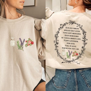 Sudadera mágica práctica, suéter de amor de lavanda y romero salado, sudadera con capucha de hechizo mágico, sudadera de Halloween, sudadera con capucha bruja