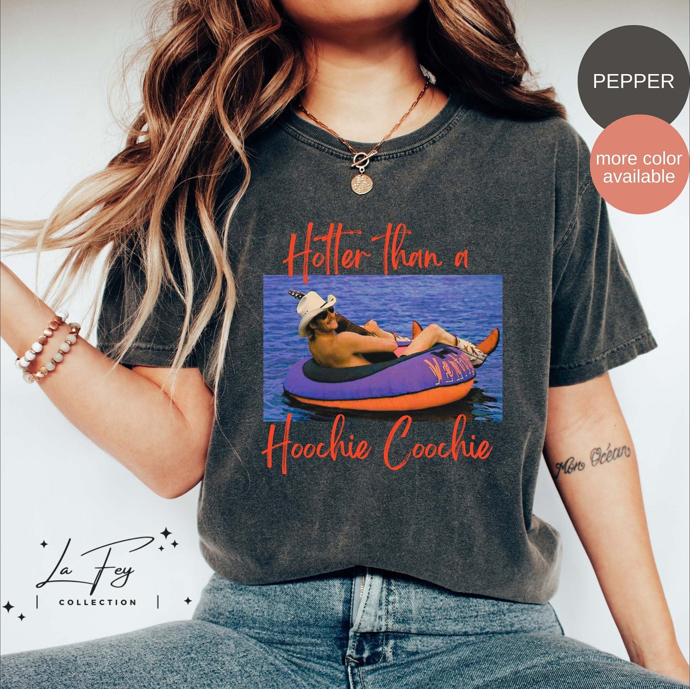 Hotter Than A Hoochie Coochie Shirt, Country Music Shirt, Gift for Music Lover, Women Concert Tee, 90s Country Music Trendy Summer Tee