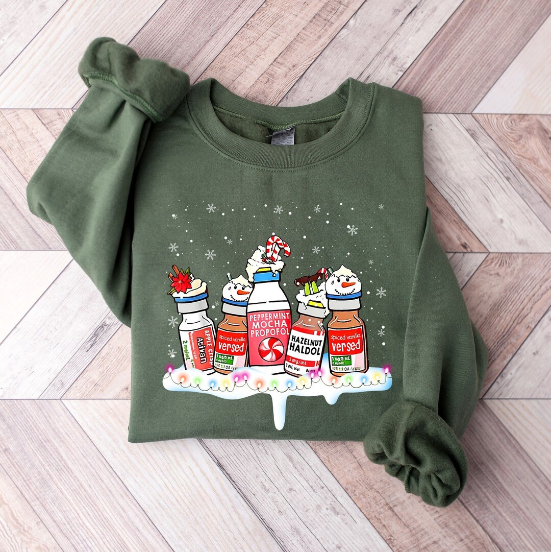 Christmas Nurse Pills Sweater, Christmas Pharmacy Sweatshirt, Holiday ...