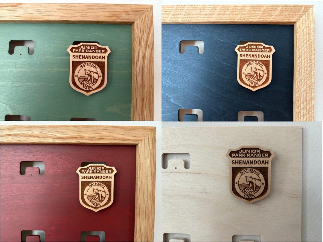 Framed Junior Ranger Badge Display Pin Display National Parks