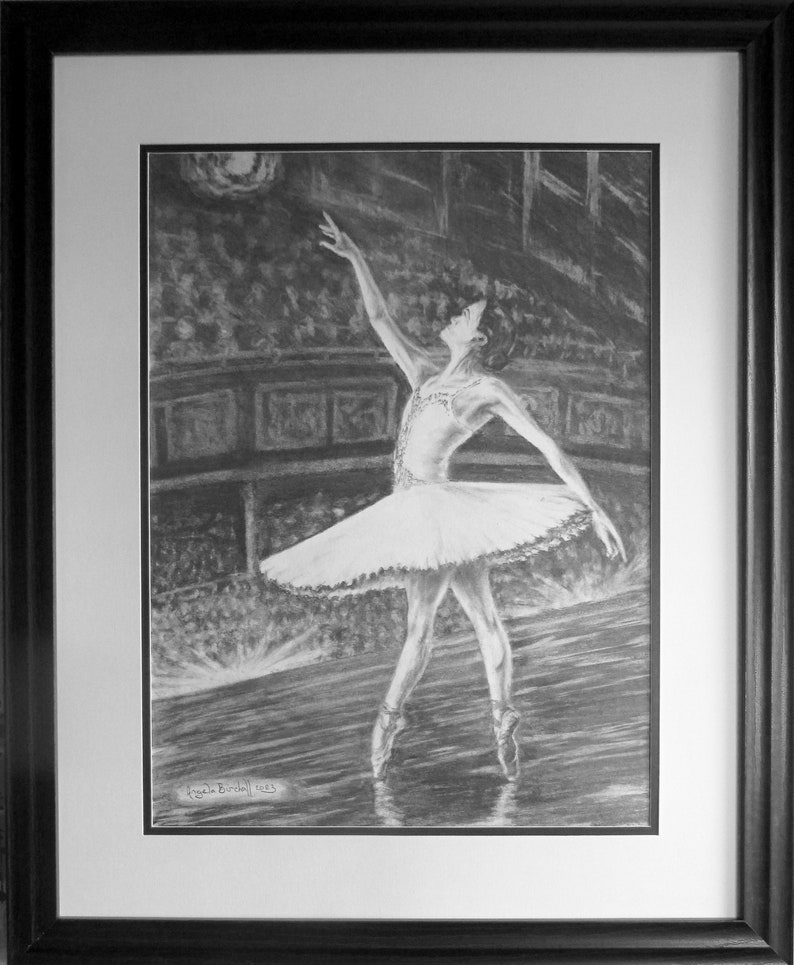 ballet dancer, strength, poise, grace, ballerina, performer, pencil drawing, image 1