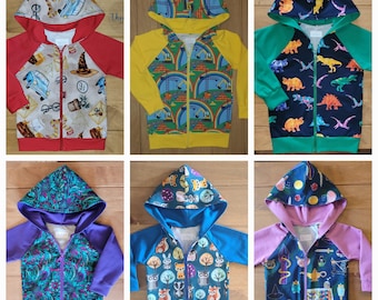 CUSTOMISABLE Zip up hoodies, childrens jumpers and hoodies, baby jumpers, toddler jumpers, toddler hoodies, childrens jackets