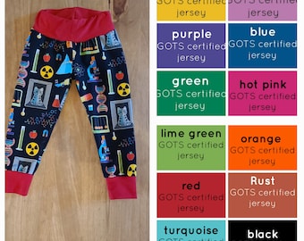 CUSTOMISABLE Science Trousers, Science leggings, baby Einstein, science clothes, scientist