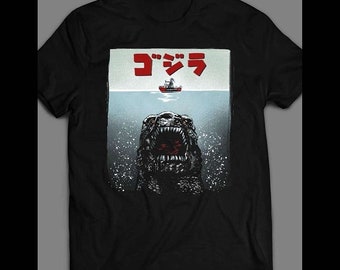 Godzilla Alpha Predator Affiche du film Jaws Parody T-shirt pour homme Tailles S-XL