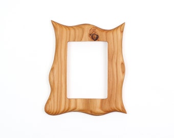 Wooden frame, small picture frame made of larch 13 x 18 cm, a handmade unique piece