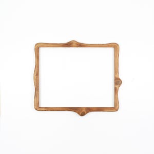 Bilderrahmen aus Holz, rustikaler Holzrahmen aus Fichte, handgefertigtes Naturholz Unikat 40x50 cm, Bilderrahmen aus Echtholz für Leinwand 40x50 cm