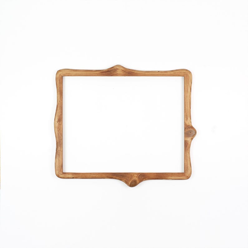 Bilderrahmen aus Holz, rustikaler Holzrahmen aus Fichte, handgefertigtes Naturholz Unikat 40x50 cm, Bilderrahmen aus Echtholz für Leinwand 40x50 cm