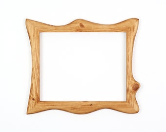 Wooden frame unique, handmade picture frame made of pine 24 x 30 cm