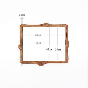 Bilderrahmen aus Holz, rustikaler Holzrahmen aus Fichte, handgefertigtes Naturholz Unikat 40x50 cm, Bilderrahmen aus Echtholz für Leinwand image 7