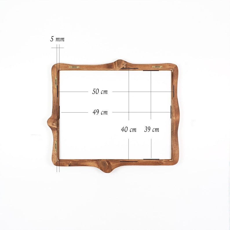 Bilderrahmen aus Holz, rustikaler Holzrahmen aus Fichte, handgefertigtes Naturholz Unikat 40x50 cm, Bilderrahmen aus Echtholz für Leinwand image 7
