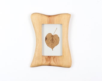 Heart in a wooden frame, a linden heart to give as a gift 10 x 15 cm, handmade unique piece