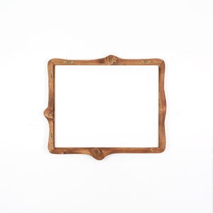 Bilderrahmen aus Holz, rustikaler Holzrahmen aus Fichte, handgefertigtes Naturholz Unikat 40x50 cm, Bilderrahmen aus Echtholz für Leinwand image 6