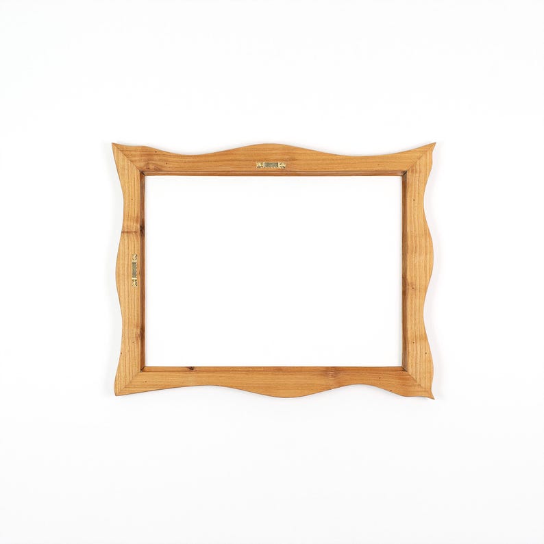 Bilderrahmen aus Echtholz – rustikaler Holzrahmen, handgefertigtes Unikat aus Kirschholz 30x40 cm, Naturholz mit organischer Form zdjęcie 7