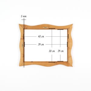 Bilderrahmen aus Echtholz – rustikaler Holzrahmen, handgefertigtes Unikat aus Kirschholz 30x40 cm, Naturholz mit organischer Form zdjęcie 8