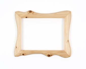 Wooden frame unique, handmade picture frame made of spruce 18 x 24 cm