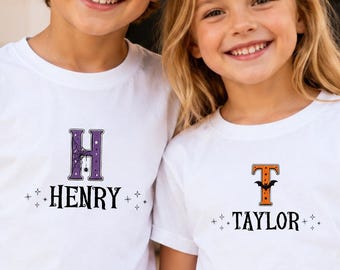 Personalized Halloween Doodle Alphabet T-Shirt: Custom Name Sweatershirt