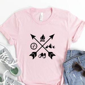Camping Arrows T-Shirt, Camping Shirt, Happy Camper Shirt, Outdoors Shirt, Adventure Shirt, Hiking Shirt, Summer Shirt, Glamping Shirt