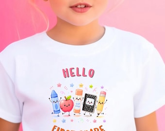Back to School First Grade Shirt, Personalized Specials Teacher Shirt, Bella Canvas Soft Cotton Matching Team T-shirts, Teacher Crew Tee Tee