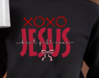 Jesus Gift Ever Shirt: Valentine's Day Vertical Cross Tee
