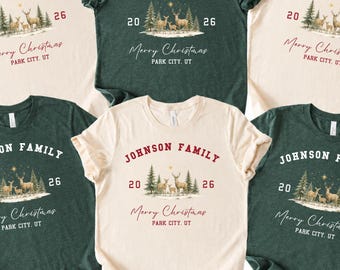 Personalized Family Christmas Sweatshirt, Matching Holiday Tee, Custom Christmas Shirt