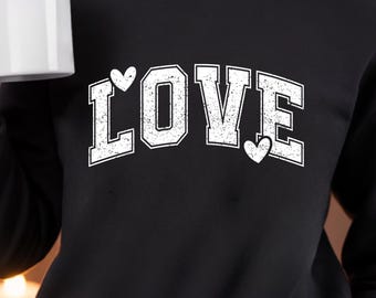 Distressed LOVE Heart Graphic Tee, Valentine's Day Shirt
