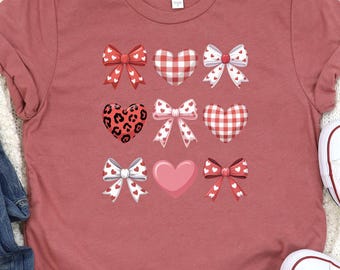 Coquette Valentine Sweatshirt: Heart Bow Shirt