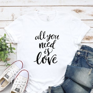 All You Need Is Love Shirt, Valentines Day Shirt, Hand Drawn Heart Shirt, Cute Valentine Shirt, Gift For Her, Love Shirt, Valentine gift