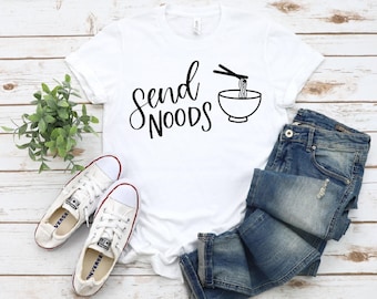Send Noods Shirt: Funny Food Lover Tee with Playful Design