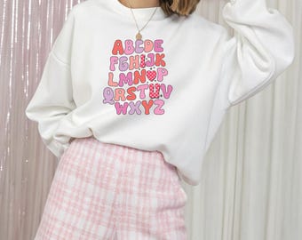 I Love You Alphabet Teacher Shirt, Valentines Day Sweatshirt