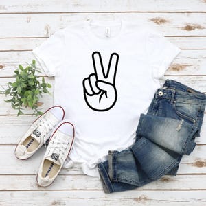 Peace Sign Shirt: Inspiring Hippie Graphic Tee image 1