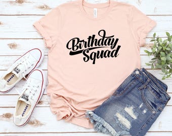 Birthday Squad T-Shirts: Matching Birthday Party Group Shirts