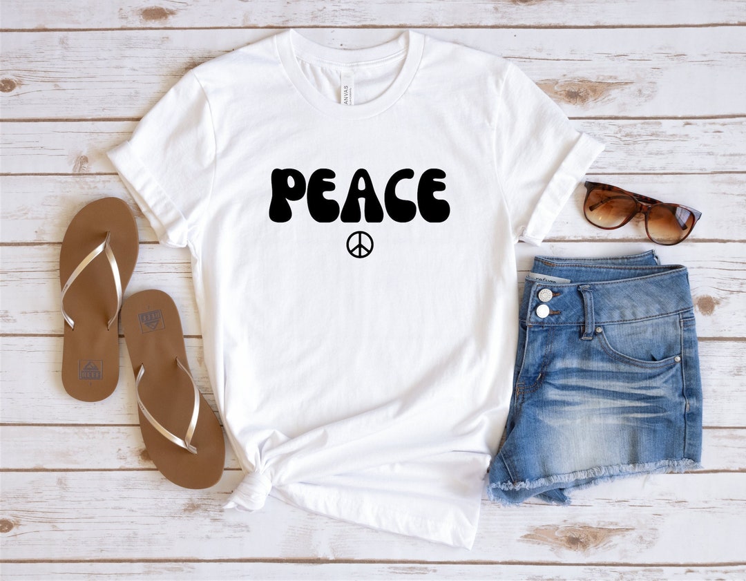 Peace Sign Shirt, Peace Shirt, Peace Sign T-shirt, Peace T-shirt, Peace ...