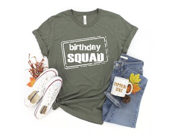 Birthday Squad T-Shirts: Matching Birthday Party Group Shirts