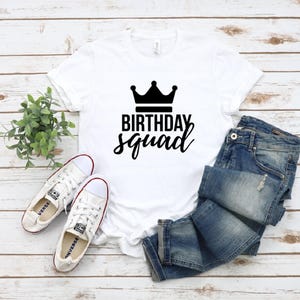 Birthday Squad T-Shirts: Matching Birthday Party Group Shirts image 1