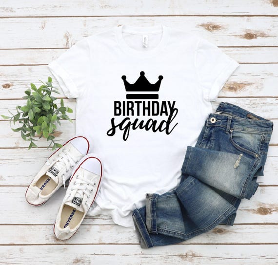Birthday Squad T-Shirts: Matching Birthday Party Group Shirts