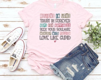 Valentine Love Quote Shirt, Romantic Typography Sweater