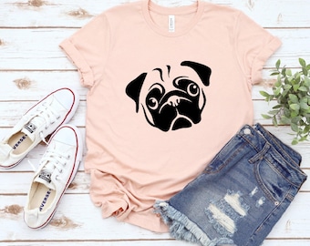 Pug Face Shirt, Dog Lover Gift