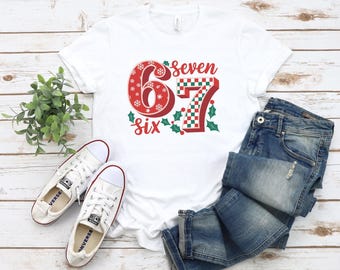 Funny Christmas T-Shirt: Six Seven Retro Graphic Tee