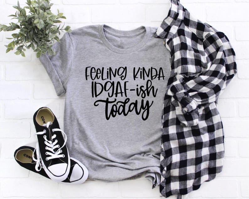 Chemise sarcastique IDGAF-ish : t-shirt citation drôle image 1