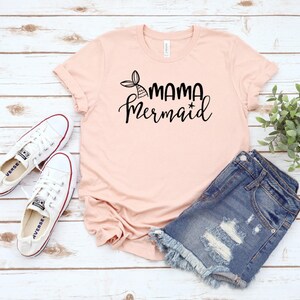 Mama Mermaid Shirt: Soft Cotton Mother's Day Tee image 1