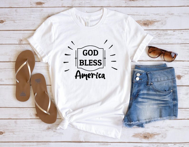 God Bless America Shirt: 4th of July USA Patriotic Tee image 1