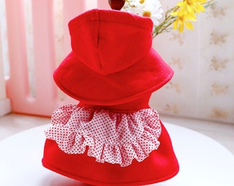 Little Red Riding Hood Sweater For Dog Costume New Year Sweater for Dogs Cosplay pet Costume|Outfits for Pet Holiday|Pet gift