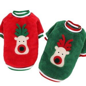 Christmas Pet Sweater. Cozy Christmas Reindeer for Dogs & Cats. Pet Outfits for Pet Holiday. Perfect pet sweater gift. Xmas Pet Clothing. image 4