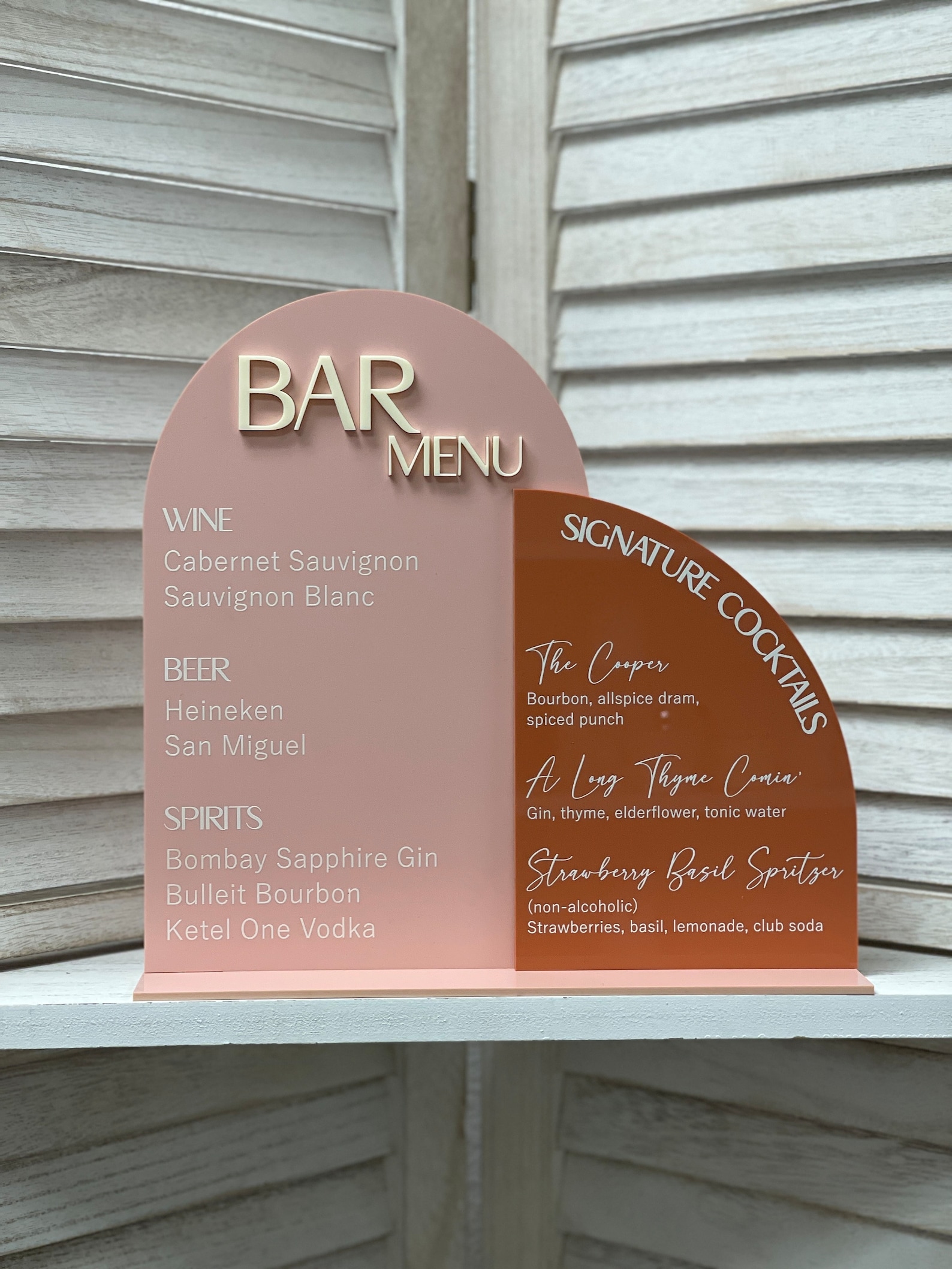 Bar Menu Boho Menu Boho Wedding Food Menu Drink Menu - Etsy