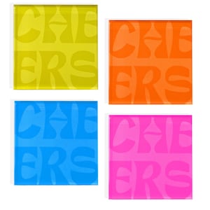 Set of 4 Drink Coasters - Perfect Holiday Gifts - Christmas Stocking Stuffers for Him and Her - Teachers Gift